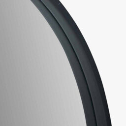 Pacific Lifestyle Black Wood Veneer And Mirrored Glass Round Wall Mirror - thumbnail 9