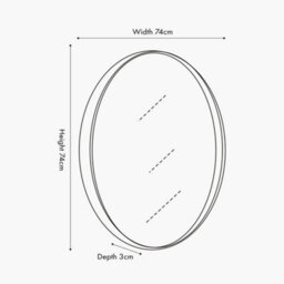Pacific Lifestyle Black Wood Veneer And Mirrored Glass Round Wall Mirror - thumbnail 2
