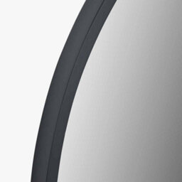 Pacific Lifestyle Black Wood Veneer And Mirrored Glass Round Wall Mirror - thumbnail 7