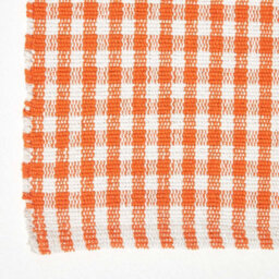 Homescapes Cotton Gingham Check Rug Hand Woven Orange White, 66 X 200 Cm - thumbnail 3