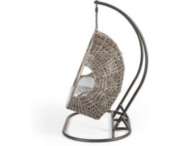 Suntime Brampton Triple Cocoon Hanging Rattan Egg Chair With Grey Cushions - thumbnail 3