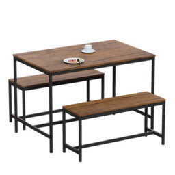 Lassic Vida Designs Roslyn 4 Seater Dining Table With Bench Set, Dark Wood - thumbnail 4