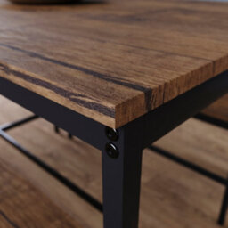 Lassic Vida Designs Roslyn 4 Seater Dining Table With Bench Set, Dark Wood - thumbnail 3