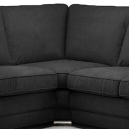 Furnishings For Less UK Milan 5 Seater Long  L Shaped Corner Sofa Full Back Chesterfield Arms Black Right Hand Facing - thumbnail 3