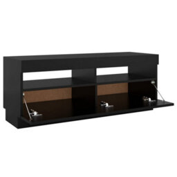 Walplus Tv Cabinet With Led Lights Black 100X35X40 Cm - thumbnail 9