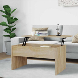 Berkfield Modern Coffee Table Sonoma Oak 80X50.5X41.5 Cm Engineered Wood - thumbnail 2