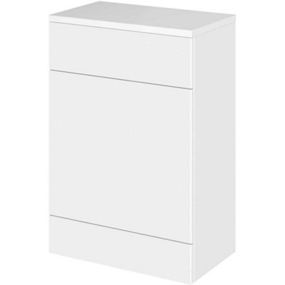Hudson Reed Fusion Floor Standing Wc Unit With Coordinating Top, Stylish Single Vanity Unit,  Gloss White, 600mm - image 1