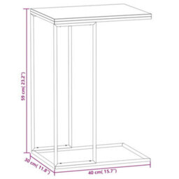 Berkfield Durable Side Table Black 40X30X59 Cm Engineered Wood - thumbnail 6