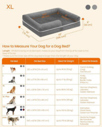 LEDREM Orthopedic Dog Bed, Dog Sofa With Sides, Removable Washable Cover, 106 X 80 X 20 Cm, Non-Slip Bottom, Light Grey - thumbnail 5