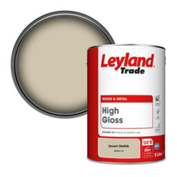 Leyland Trade Wood & Metal High Gloss Paint Desert Obelisk (Ppg14-10) 5L - thumbnail 1
