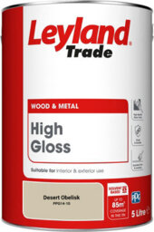 Leyland Trade Wood & Metal High Gloss Paint Desert Obelisk (Ppg14-10) 5L - thumbnail 2