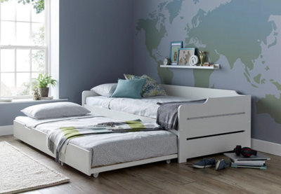 Bedmaster Copella White Guest Bed With Trundle