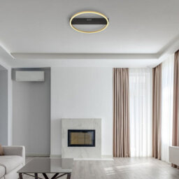 Luminosa Lighting Luminosa Luffy Integrated Led Semi Flush Ceiling Light Black Led 3000K - thumbnail 6