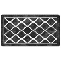 Berkfield Rug Washable Black And White 80X150 Cm Anti Slip - thumbnail 2