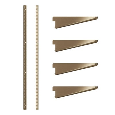 Rothley Twinslot Shelving Kit Antique Copper 1981mm (H) 270mm (D) - image 1