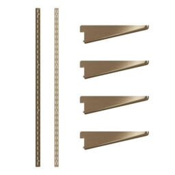 Rothley Twinslot Shelving Kit Antique Copper 1981mm (H) 270mm (D) - thumbnail 1