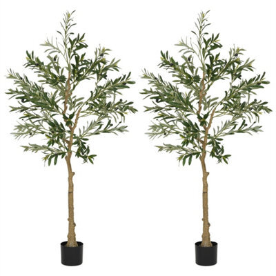 180Cm Artificial Fiddle Leaf Fig Tree, Realistic Fake Plant, Green - image 1