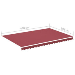 Berkfield Replacement Fabric For Awning Burgundy Red 4.5X3 M - thumbnail 6