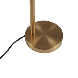 Living And Home Retro Glass Lampshade Metal Table Lamp, Brass Base Indoor Reading Lamp - thumbnail 4