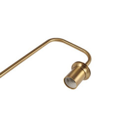 Living And Home Retro Glass Lampshade Metal Table Lamp, Brass Base Indoor Reading Lamp - thumbnail 2