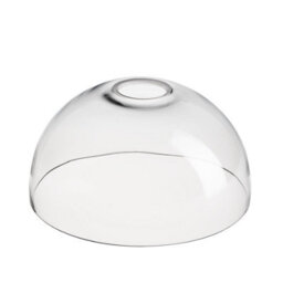 Industville Chelsea Glass Dome Pendant - 8 Inch, Clear Glass Dome - 8 Inch, Shiny Black Nickel Pendant Holder - thumbnail 3