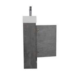 Plum&clay Condense Concrete Floor Standing Cloakroom Vanity Unit (W)390mm - thumbnail 3