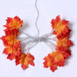 Halloween Maple Leaf Led String Lights 6 Meter Fall Garland Decoration - thumbnail 3