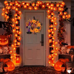 Halloween Maple Leaf Led String Lights 6 Meter Fall Garland Decoration - thumbnail 1