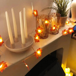 Halloween Maple Leaf Led String Lights 6 Meter Fall Garland Decoration - thumbnail 5