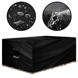 Futura 420D Rectangular 170X94X71Cm Waterproof Garden Furniture Cover, Outdoor Patio Weatherproof Rattan Sofa Shield - thumbnail 1