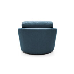 Abakus Direct Darcy  Swivel In Teal Linen Fabric - thumbnail 3