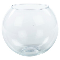 Urbn-Living Urbnliving Height 20Cm Recycled Clear Glass Round Flower Pot Fish Bowl Vase Floral Display Centrepiece - thumbnail 1