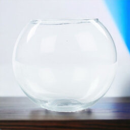 Urbn-Living Urbnliving Height 20Cm Recycled Clear Glass Round Flower Pot Fish Bowl Vase Floral Display Centrepiece - thumbnail 2