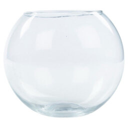Urbn-Living Urbnliving Height 20Cm Recycled Clear Glass Round Flower Pot Fish Bowl Vase Floral Display Centrepiece - thumbnail 3