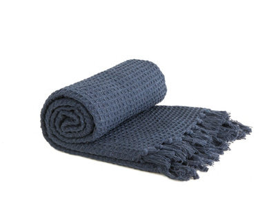 Waffle Collection Recycled Cotton Throw - image 1