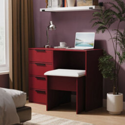 Marsala Ready Assembled Gloss Red 4 Drawer Dressing Table (H)759mm (W)970mm (D)392mm - thumbnail 1