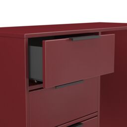 Marsala Ready Assembled Gloss Red 4 Drawer Dressing Table (H)759mm (W)970mm (D)392mm - thumbnail 4