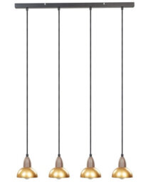 Beliani 4-Light Brass Iron Pendant Lamp For Dining Room And Living Room - thumbnail 2