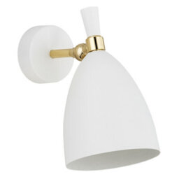 Luminosa Lighting Luminosa Charlotte Dome Wall Lamp White Structure, Brass Elements - thumbnail 2