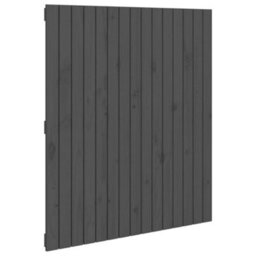 Berkfield Wall Headboard Grey 95.5X3X110 Cm Solid Wood Pine - thumbnail 2