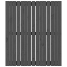 Berkfield Wall Headboard Grey 95.5X3X110 Cm Solid Wood Pine - thumbnail 4