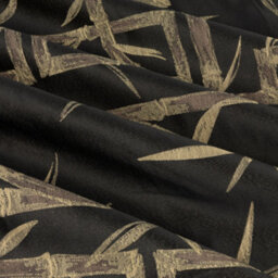 Paoletti Bamboo Fully Lined Jacquard Eyelet Curtains, Black - thumbnail 6