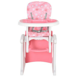 Homcom 2-In-1 Convertible Baby High Chair Booster Seat W/ Removable Tray Pink - thumbnail 8