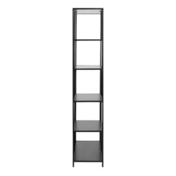 Wyld Haus El Paso Tall Black Metal Bookcase With 5 Ash Shelves - thumbnail 5