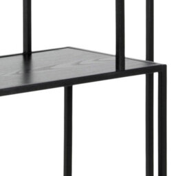 Wyld Haus El Paso Tall Black Metal Bookcase With 5 Ash Shelves - thumbnail 8