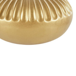 Wyld And Coco Glamour Gold Ribbed Stoneware Vase 20 Cm - Decorative Tabletop Accent - thumbnail 5