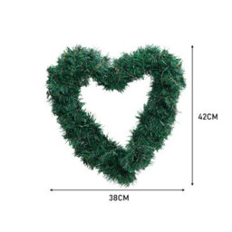 Living And Home Artificial Heart Shaped Door Hanging Christmas Garland Wedding Decoration With 3M Light String - thumbnail 5