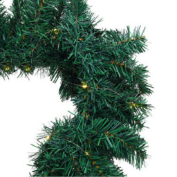 Living And Home Artificial Heart Shaped Door Hanging Christmas Garland Wedding Decoration With 3M Light String - thumbnail 4
