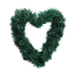 Living And Home Artificial Heart Shaped Door Hanging Christmas Garland Wedding Decoration With 3M Light String - thumbnail 2