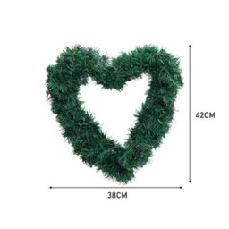 Living And Home Artificial Heart Shaped Door Hanging Christmas Garland Wedding Decoration With 3M Light String - thumbnail 8